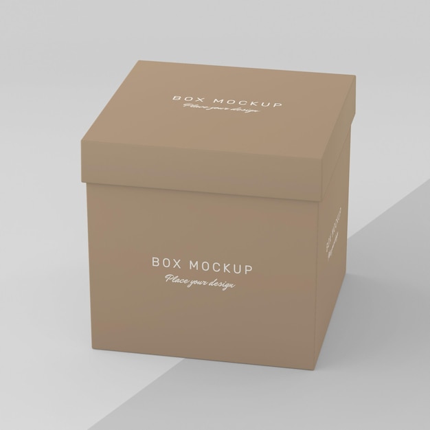 PSD cardboard storage box mock-up