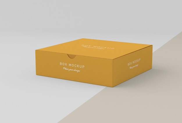 PSD cardboard storage box mock-up