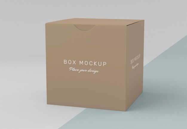 Cardboard storage box mock-up