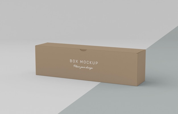 PSD cardboard storage box mock-up