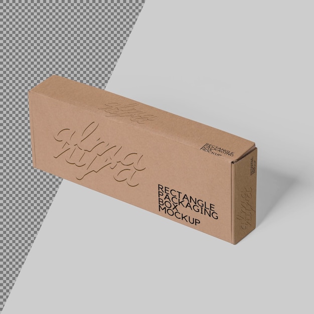 Cardboard storage box mockup template