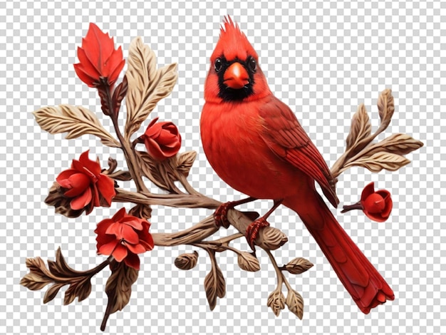 PSD cardinal on transparent background