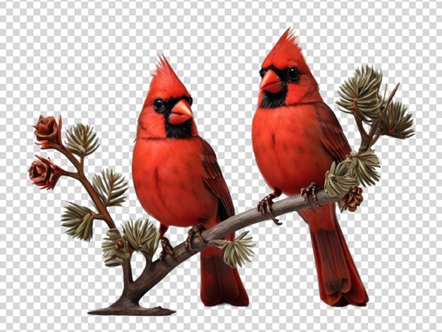 PSD cardinal on transparent background