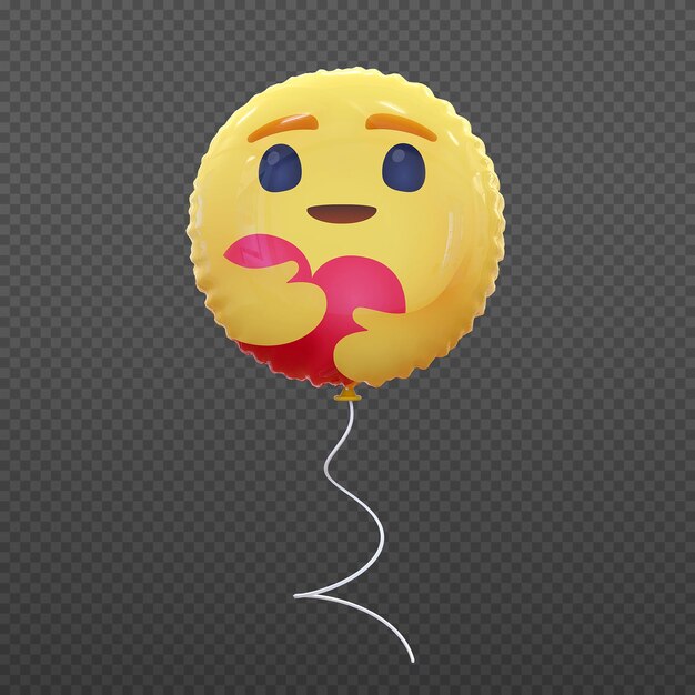 PSD care emoji balloon 3d