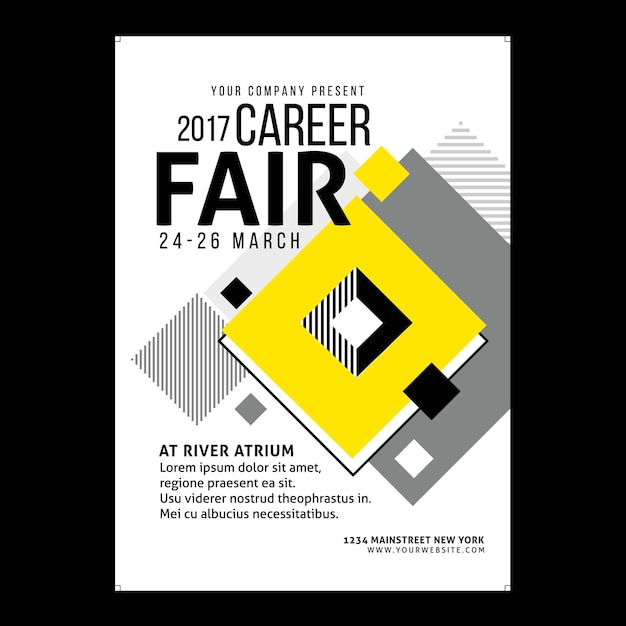 PSD career fair flyer poster