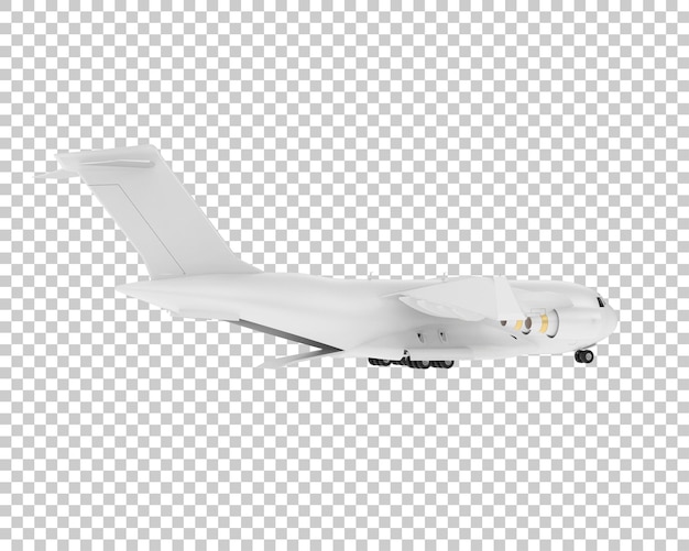 PSD cargo airplane on transparent background 3d rendering illustration