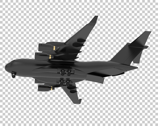 PSD cargo airplane on transparent background 3d rendering illustration