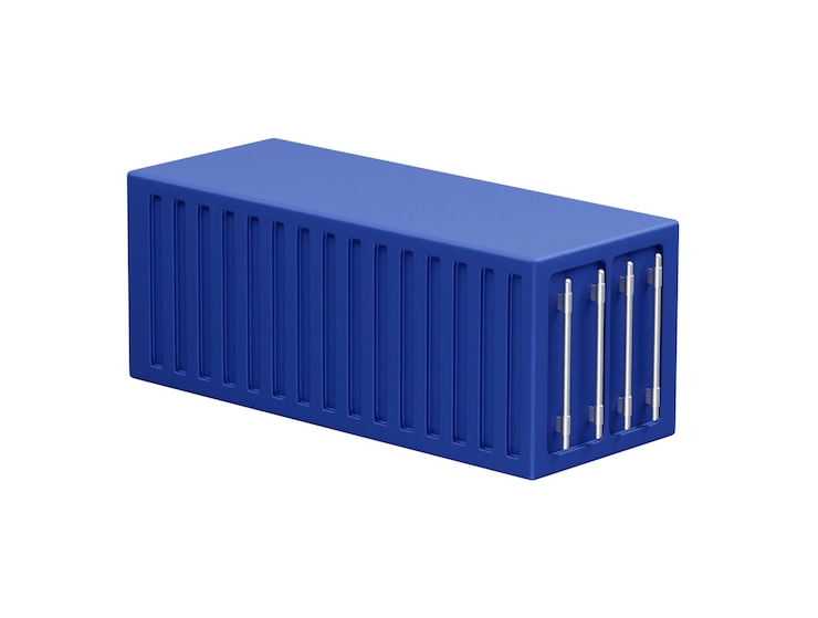 PSD cargo container icon illustration 3d ship container icon 3d illustration vector
