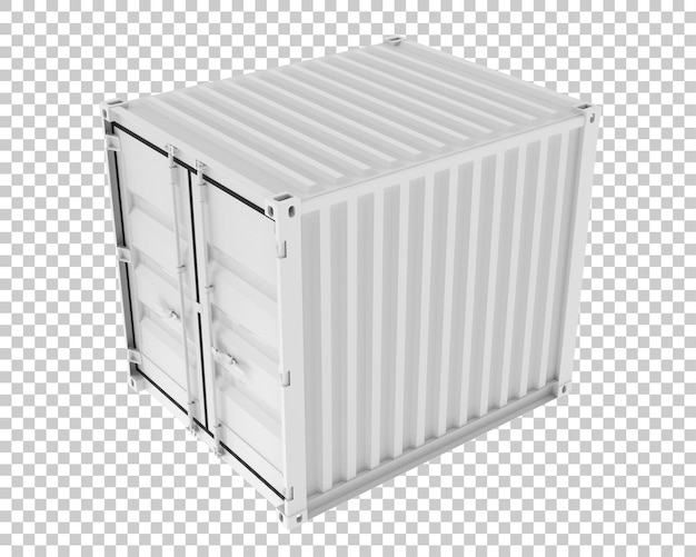 PSD cargo container isolated on transparent background 3d rendering illustration