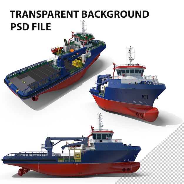 PSD cargo crane ship png