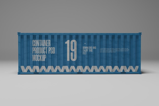 Cargo Logistic Container Box Mockup