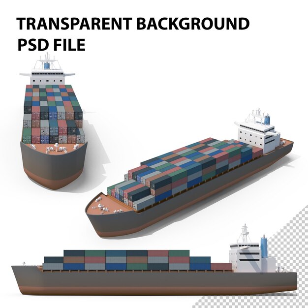 PSD cargo ship png