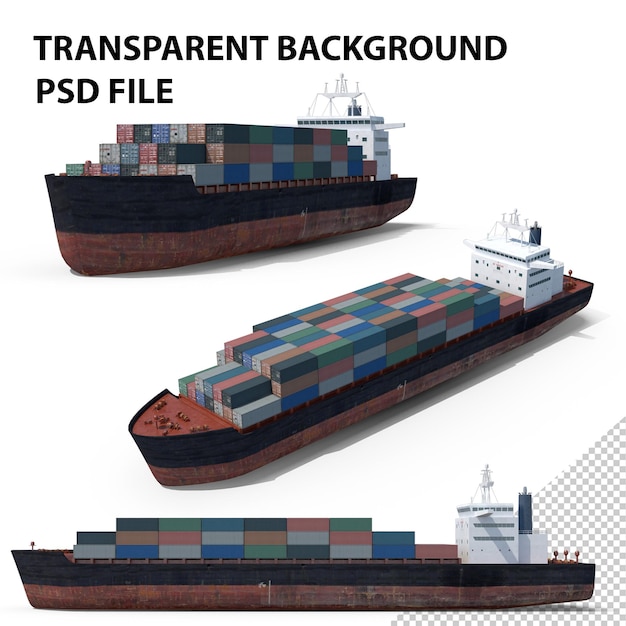 PSD cargo ship png