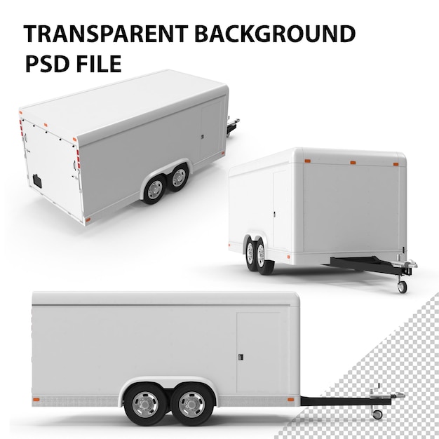 PSD cargo trailer png