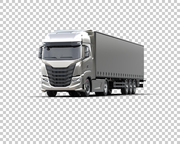 PSD cargo truck isolated on background 3d rendering illustration