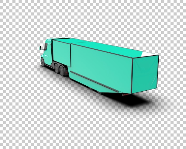 PSD cargo truck isolated on background 3d rendering illustration