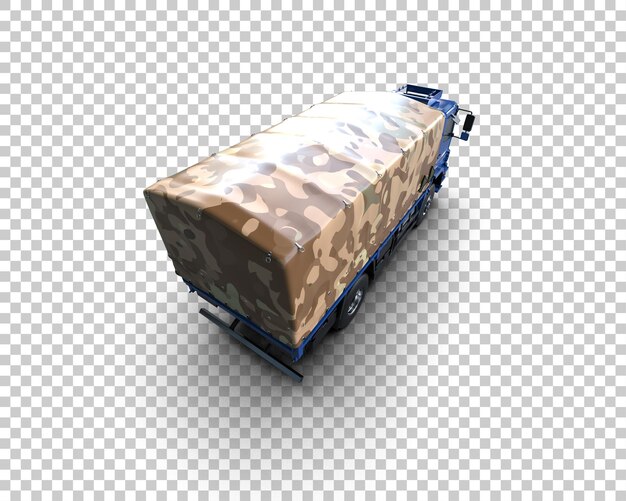 PSD cargo truck isolated on background 3d rendering illustration