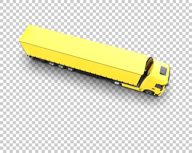 PSD cargo truck isolated on background 3d rendering illustration