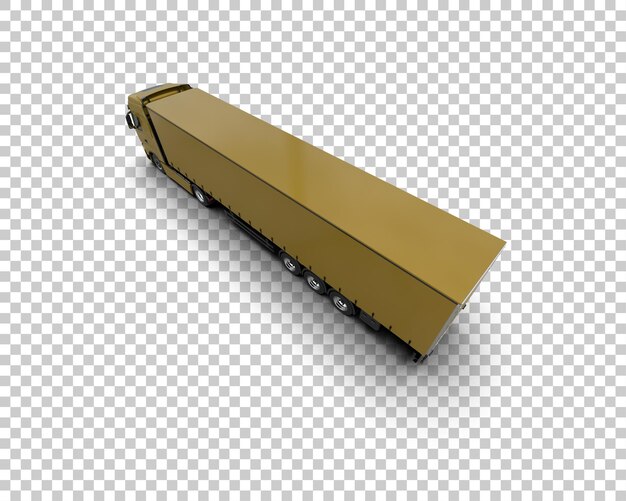 PSD cargo truck isolated on background 3d rendering illustration