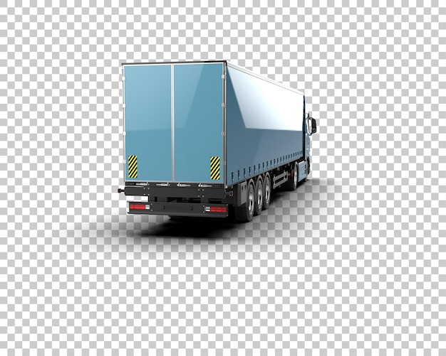 PSD cargo truck isolated on background 3d rendering illustration