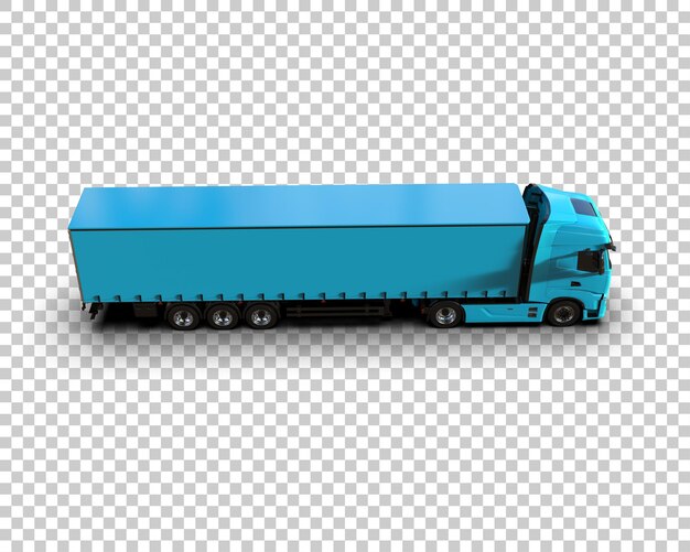 PSD cargo truck isolated on background 3d rendering illustration