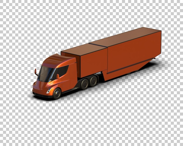 PSD cargo truck isolated on background 3d rendering illustration