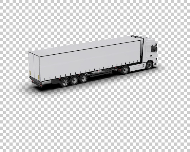 PSD cargo truck isolated on background 3d rendering illustration