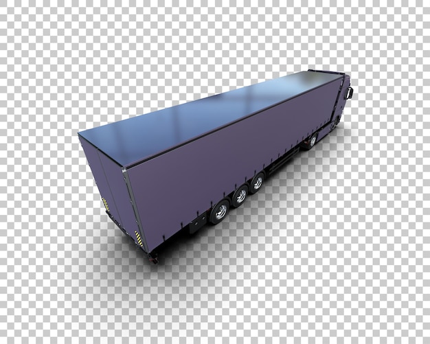 PSD cargo truck isolated on background 3d rendering illustration