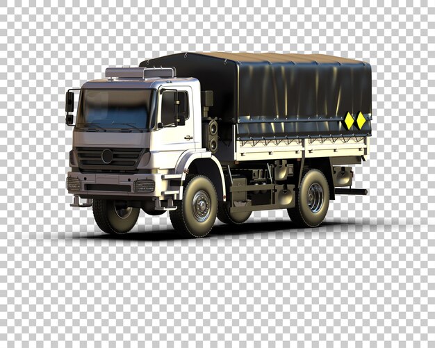 PSD cargo truck isolated on background 3d rendering illustration