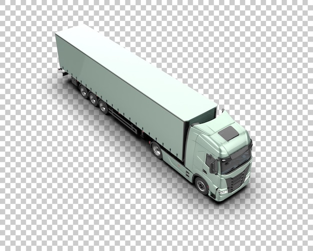 PSD cargo truck isolated on background 3d rendering illustration