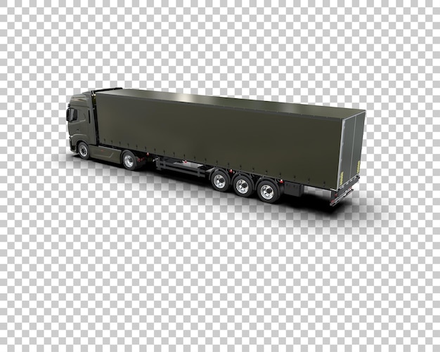 PSD cargo truck isolated on background 3d rendering illustration