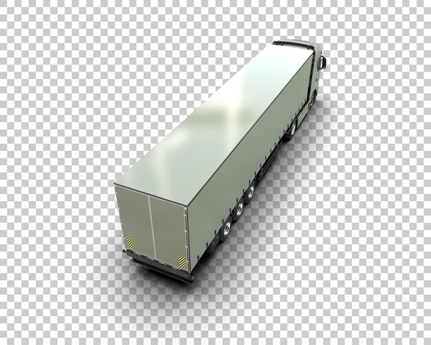 cargo truck isolated on background 3d rendering illustration