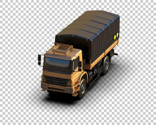 PSD cargo truck isolated on background 3d rendering illustration