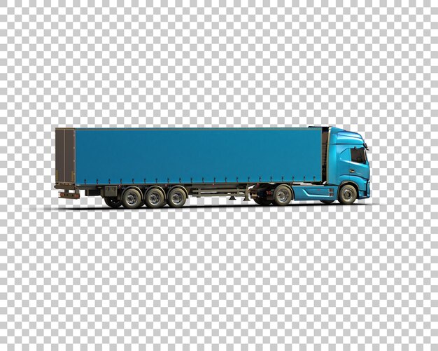 PSD cargo truck isolated on background 3d rendering illustration