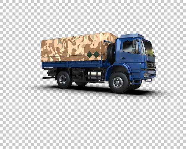 Il camion merci è isolato sullo sfondo dell'illustrazione 3d