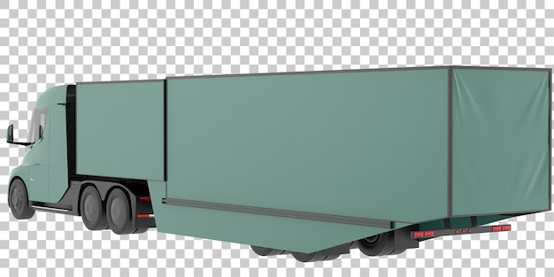 Cargo truck on transparent background. 3d rendering - illustration