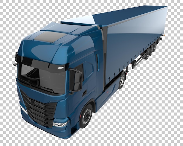 Cargo truck on transparent background. 3d rendering - illustration