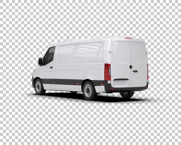 PSD furgone di carico isolato sullo sfondo illustrazione di rendering 3d