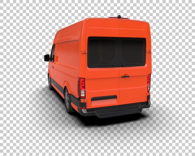 PSD cargo van isolated on background 3d rendering illustration