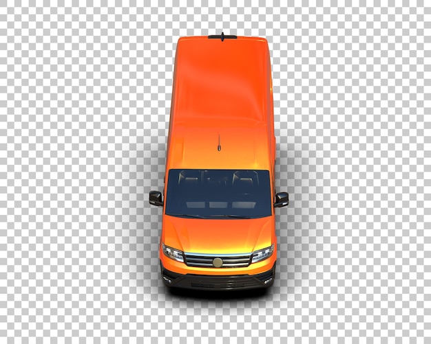 Cargo van isolated on background 3d rendering illustration