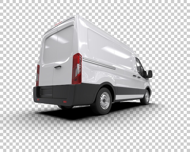 Cargo van isolated on background 3d rendering illustration