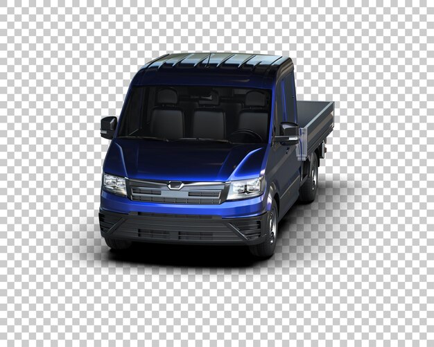 PSD cargo van isolated on background 3d rendering illustration