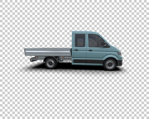 PSD cargo van isolated on background 3d rendering illustration