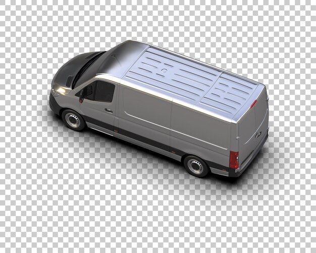 PSD cargo van isolated on background 3d rendering illustration