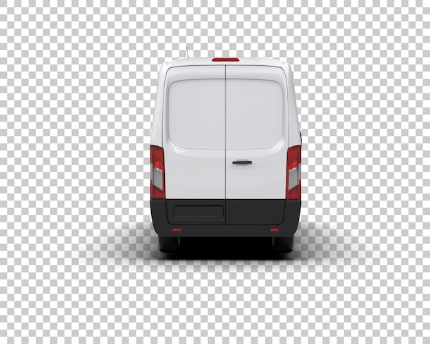 Cargo van isolated on background 3d rendering illustration