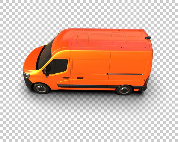 貨物バンが背景に隔離されている 3D レンダリングイラスト