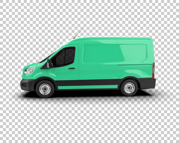 Cargo van isolated on background 3d rendering illustration