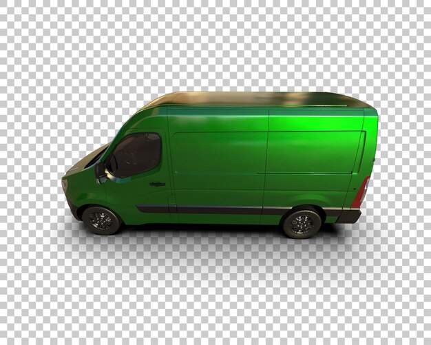 PSD cargo van isolated on background 3d rendering illustration