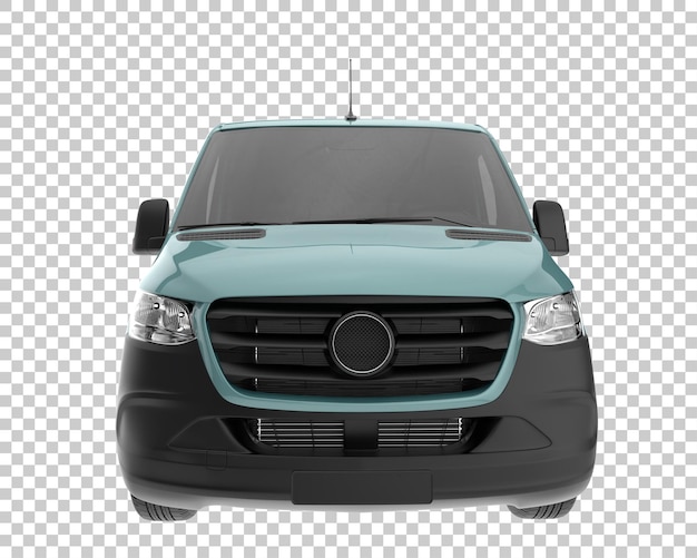 PSD cargo van on transparent background. 3d rendering - illustration