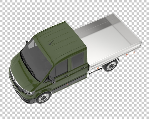 Cargo van on transparent background. 3d rendering - illustration